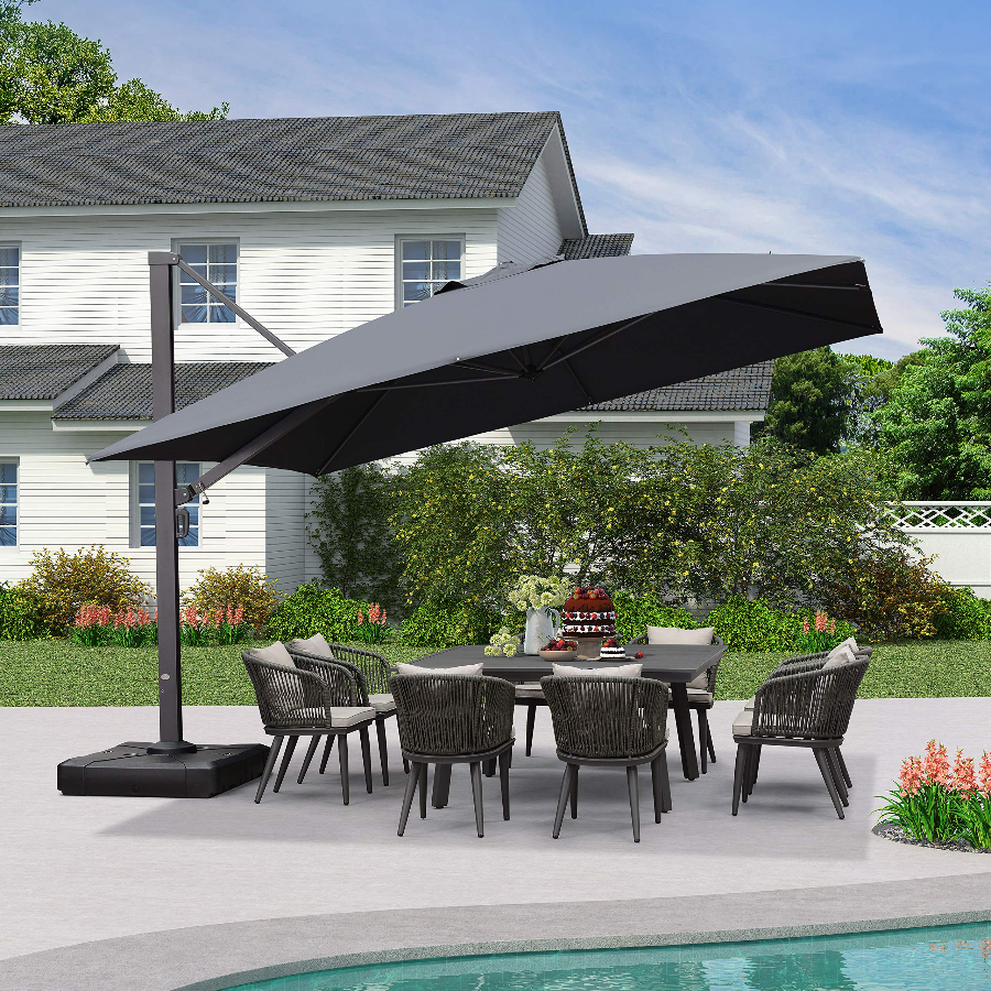 DEMO ITEMS 10 ft / 11 ft / 12 ft / 9 x 12 ft / 10 x 13 ft Square Patio Sydney Style Umbrella