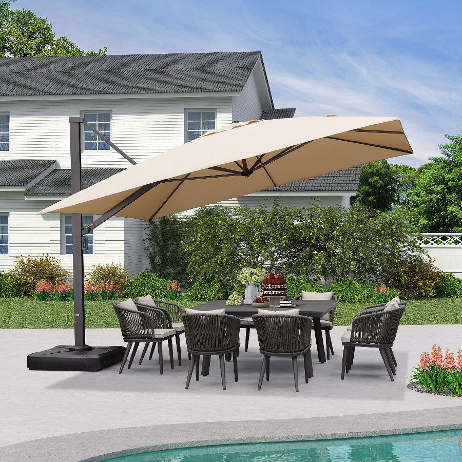 DEMO ITEMS 10 ft / 11 ft / 12 ft / 9 x 12 ft / 10 x 13 ft Square Patio Sydney Style Umbrella