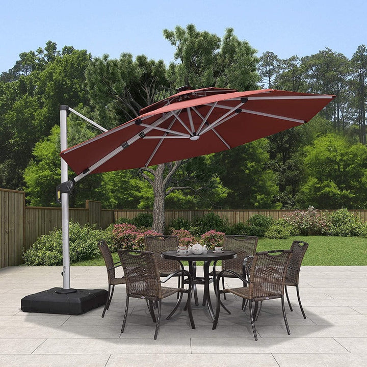 DEMO ITEMS 10 / 11 / 12 ft Round Outdoor Umbrellas With Lights