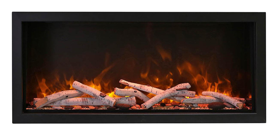 Amantii 100" Symmetry Extra Tall Built-in Smart WiFi Indoor/Outdoor Electric Fireplace