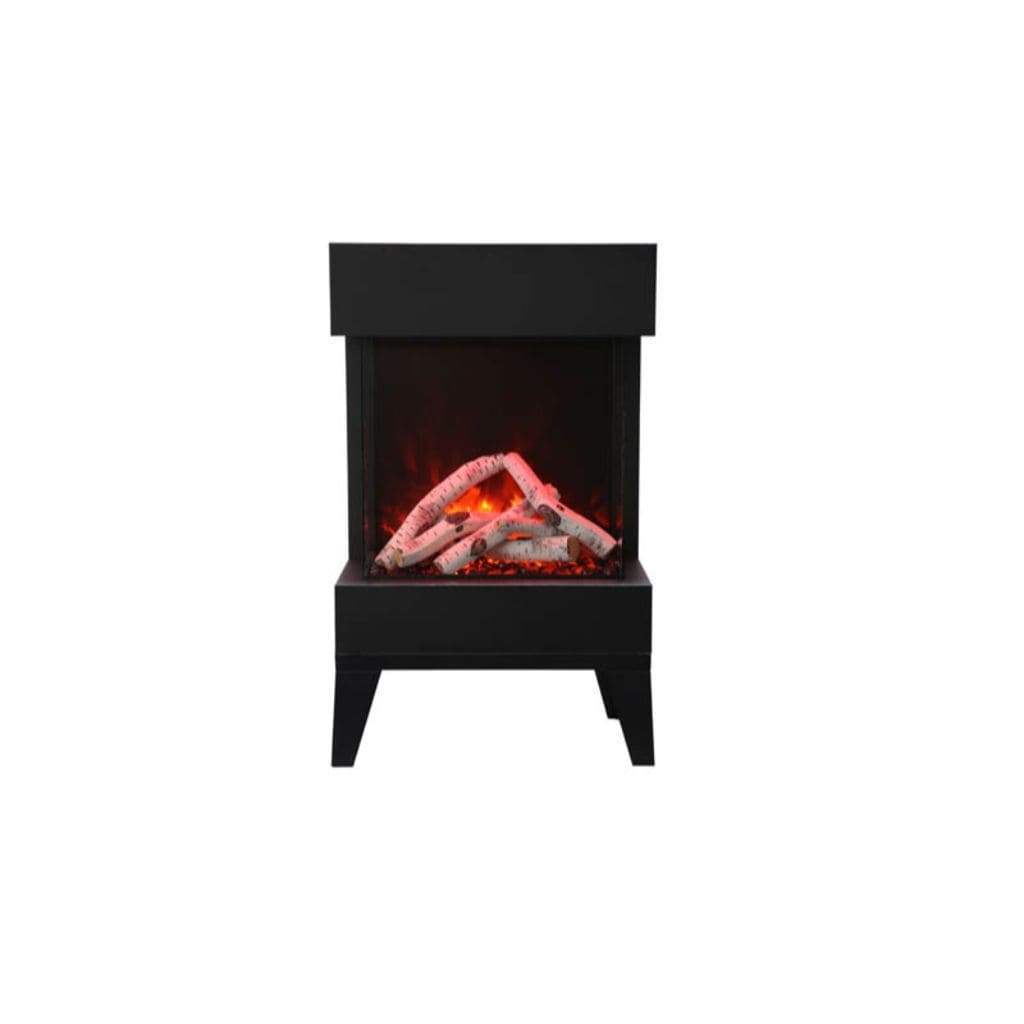 Amantii Cube 25" 3-Sided Glass Electric Outdoor Fireplace