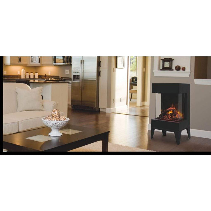 Amantii Cube 25" 3-Sided Glass Electric Outdoor Fireplace