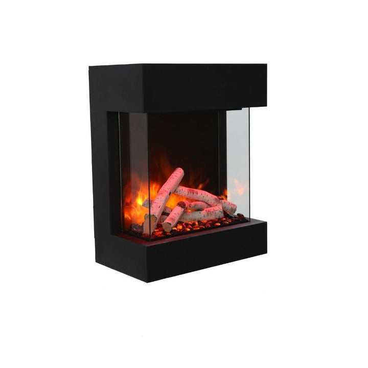 Amantii Cube 25" 3-Sided Glass Electric Outdoor Fireplace