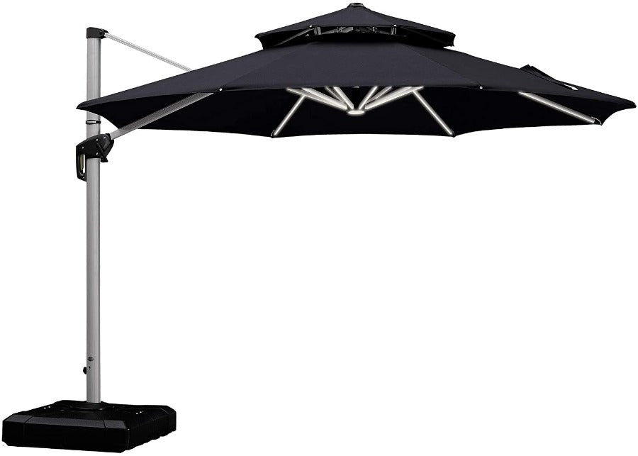 DEMO ITEMS 10 / 11 / 12 ft Round Outdoor Umbrellas With Lights