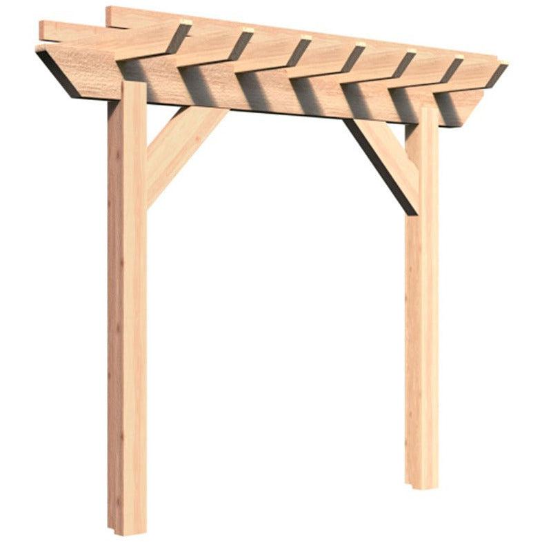 Creekvine Designs’ 4' x 8' Rough Cut Cedar Monterrey Pergola