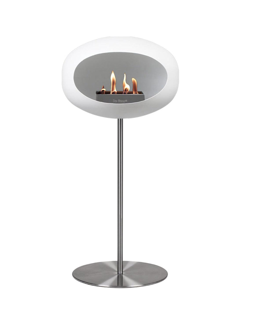 Le Feu Dome Ground Steel High Indoor/Outdoor Fireplace - White