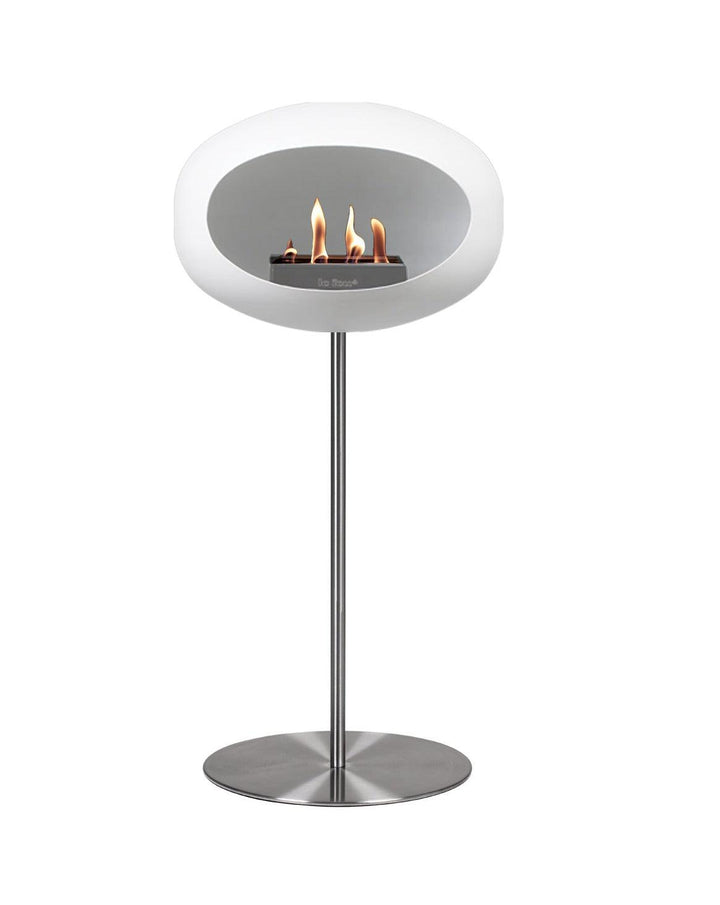 Le Feu Dome Ground Steel High Indoor/Outdoor Fireplace - White