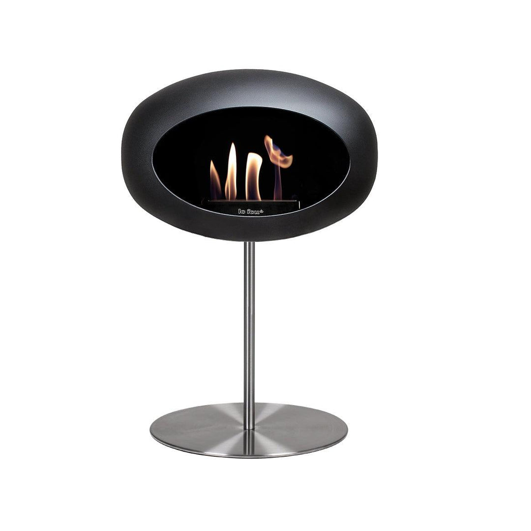 Le Feu Dome Ground Steel Low Indoor/Outdoor Fireplace - Black