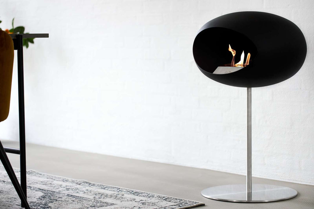 Le Feu Dome Ground Steel Low Indoor/Outdoor Fireplace - Black