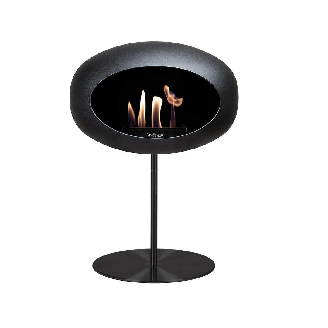 Le Feu Dome Ground Steel Low Indoor/Outdoor Fireplace - Black