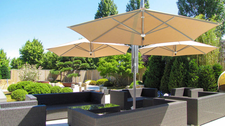 May Parasols 9' 10" x 9' 10" Duo Rialto Square Umbrella