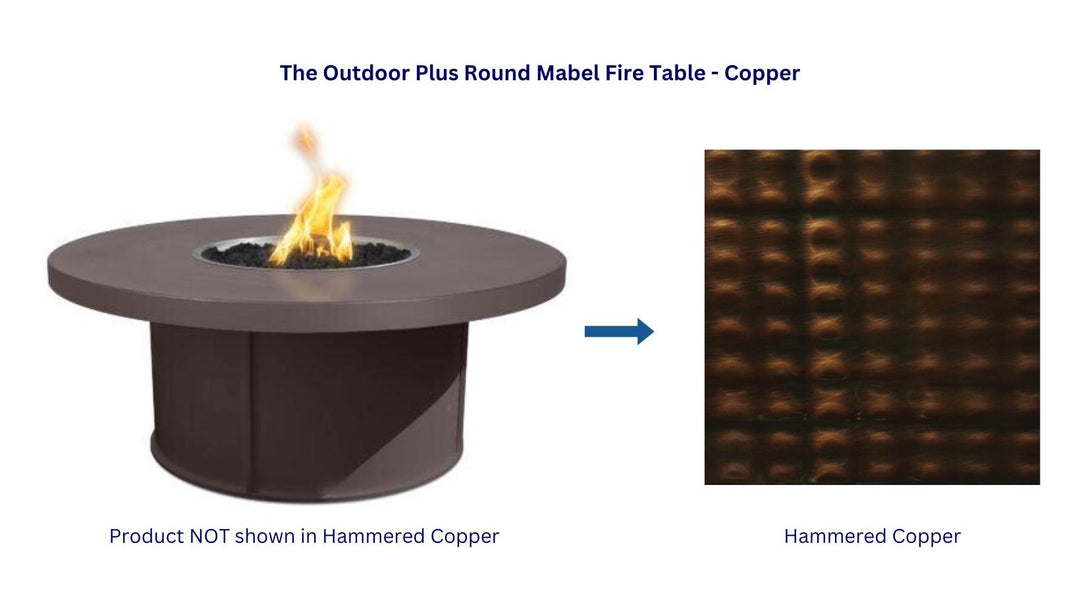 The Outdoor Plus 48" Round Mabel Fire Table - Copper