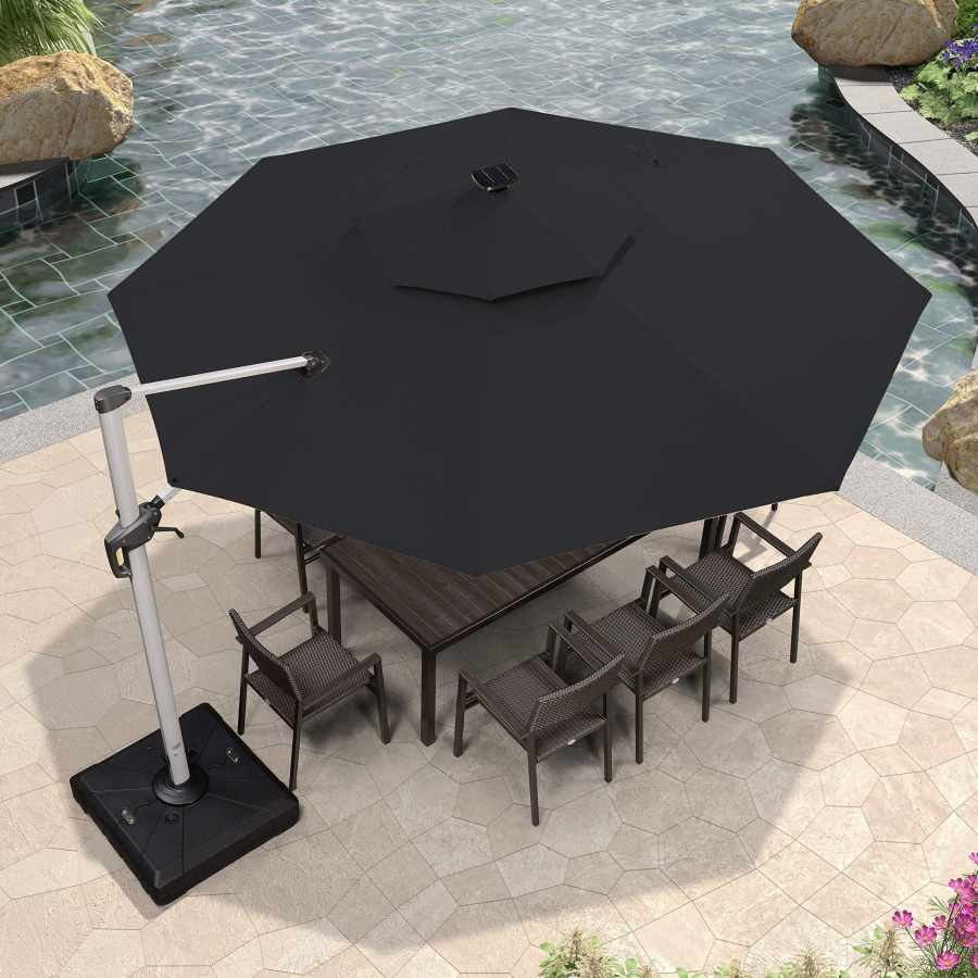 DEMO ITEMS 10 / 11 / 12 ft Round Outdoor Umbrellas With Lights