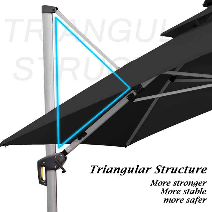 DEMO ITEMS 10 / 11 / 12 ft Round Outdoor Umbrellas With Lights