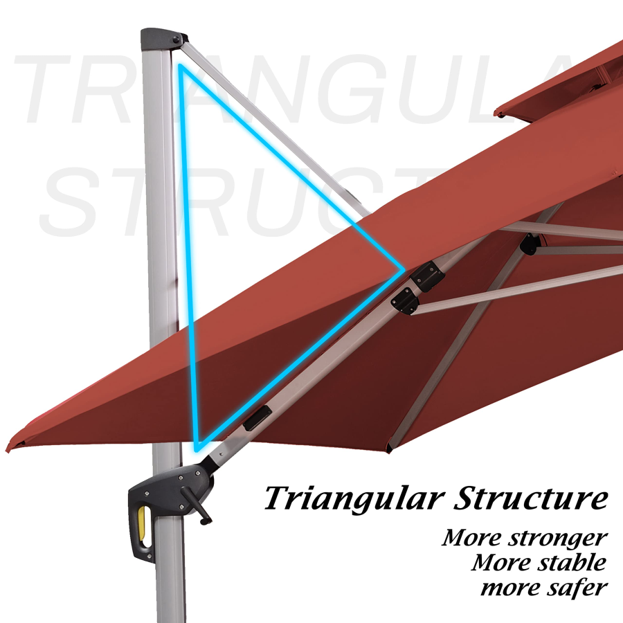 DEMO ITEMS 10 / 11 / 12 ft Round Outdoor Umbrellas With Lights